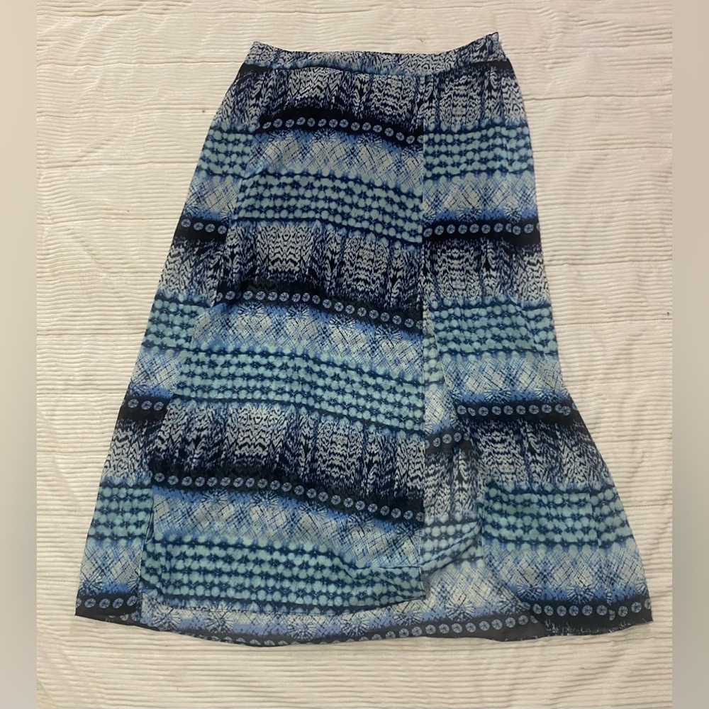 New with tags, blue Maurice’s maxi skirt, two slits in front of skirt